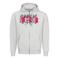 Dove Grey I am a survivor Cancer Awareness Zipper Hoodie - HowdyJamesFarm