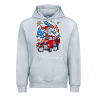 Heather Grey 4th of july truck  1 Urban Hoodie - BundleAndBundleShop