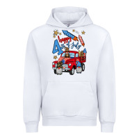 White 4th of july truck  1 Urban Hoodie - BundleAndBundleShop