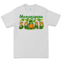 Dove Grey shenanigans squad gnomes shamrock gold leopard glitter Premium Tee - Artiststas
