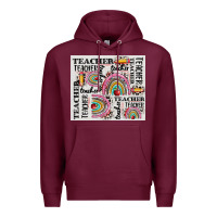Burgundy teacher tumbler Premium Hoodie - CowGirlArtShop