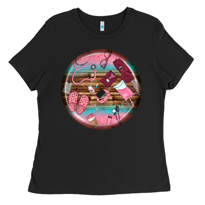 Nurse Round Earrings Ladies Tee by BundleAndBundleShop | Teevron