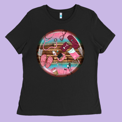 Nurse Round Earrings Ladies Tee Designed By Bundleandbundleshop