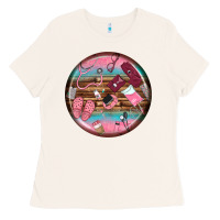 Bone nurse round earrings Ladies Tee - BundleAndBundleShop