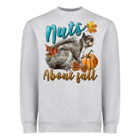 Heather Grey Nuts About Fall Squirrel Heavyweight Sweatshirt - LillyAllenDesigns