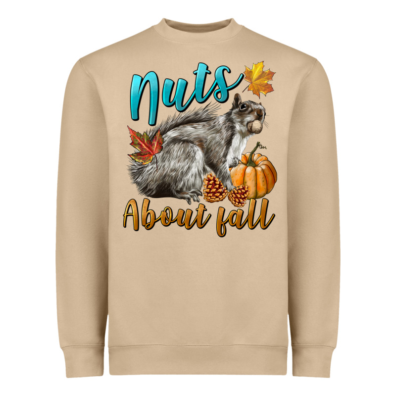Nuts About Fall Squirrel Heavyweight Sweatshirt by LillyAllenDesigns | Teevron