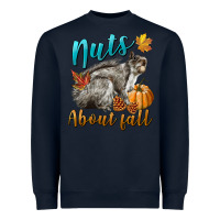 Navy Nuts About Fall Squirrel Heavyweight Sweatshirt - LillyAllenDesigns