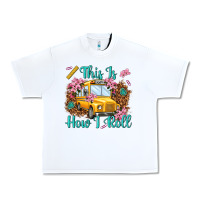 White this is how i roll Urban Heavy Tee - NancyCooperArtShop