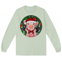 Matcha Sitting Pig Christmas Long Sleeve Tee - RanaPortraitStore