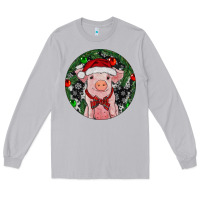 Moon Dust Sitting Pig Christmas Long Sleeve Tee - RanaPortraitStore