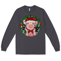 Smoke Sitting Pig Christmas Long Sleeve Tee - RanaPortraitStore