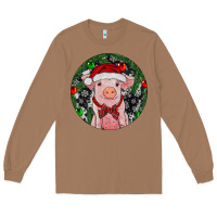 Toasted Coconut Sitting Pig Christmas Long Sleeve Tee - RanaPortraitStore