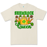 Shamrock Queen Crown Leopard Glitter Premium Tee | Teevron