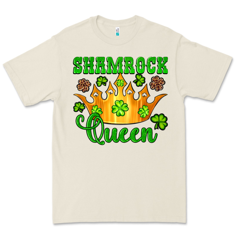 Shamrock Queen Crown Leopard Glitter Premium Tee by Artiststas | Teevron