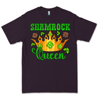Plum shamrock queen crown leopard glitter Premium Tee - Artiststas