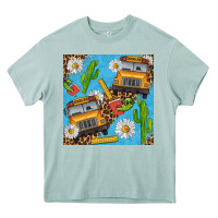 School Bus Seamless Pattern Heavy Core Tee | Teevron