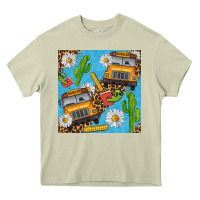 Mossy school bus seamless pattern Heavy Core Tee - BundleAndBundleShop