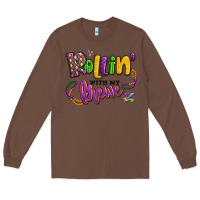 Chestnut rollin' with my krewe mardi gras Long Sleeve Tee - LillyAllenDesigns