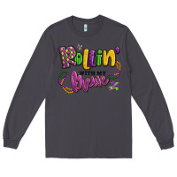 Smoke rollin' with my krewe mardi gras Long Sleeve Tee - LillyAllenDesigns