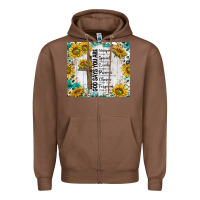 Chestnut god says you are with sunflower Zipper Hoodie - TumblerDesignByShophia
