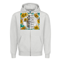 Dove Grey god says you are with sunflower Zipper Hoodie - TumblerDesignByShophia