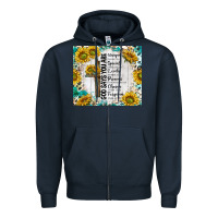 Navy god says you are with sunflower Zipper Hoodie - TumblerDesignByShophia
