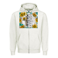Oatmeal Heather god says you are with sunflower Zipper Hoodie - TumblerDesignByShophia
