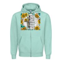 Seafoam god says you are with sunflower Zipper Hoodie - TumblerDesignByShophia