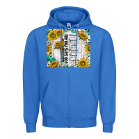 True Royal god says you are with sunflower Zipper Hoodie - TumblerDesignByShophia