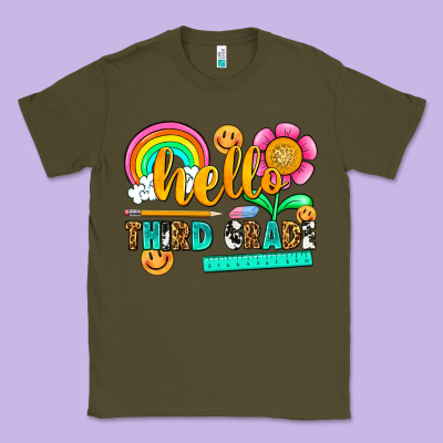 Hello Third Grade Classic Tee Designed By Nancycooperartshop