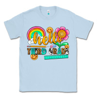 Dusty Blue hello third grade Classic Tee - NancyCooperArtShop