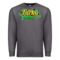 Charcoal Heather lucky mini st patricks Premium Sweatshirt - HowdyJamesFarm