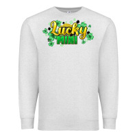 Oatmeal Heather lucky mini st patricks Premium Sweatshirt - HowdyJamesFarm
