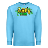 Ocean Blue lucky mini st patricks Premium Sweatshirt - HowdyJamesFarm
