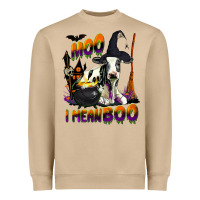 Mushroom Moo I Mean Boo Holstein Cow Heavyweight Sweatshirt - LillyAllenDesigns