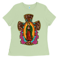 Our Lady Of Guadalupe Cross Ladies Tee | Teevron