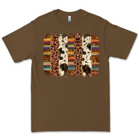 Cacao serape sunflower cowhide leopard brushstroke Premium Tee - AdoDesignShop