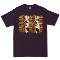 Plum serape sunflower cowhide leopard brushstroke Premium Tee - AdoDesignShop