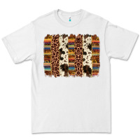 White serape sunflower cowhide leopard brushstroke Premium Tee - AdoDesignShop