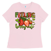 Bubblegum Pink feeling berry cute strawberry Ladies Tee - Jasminsmagicworld