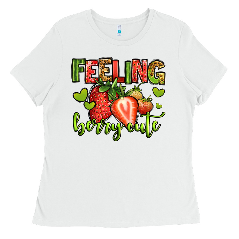 Feeling Berry Cute Strawberry Ladies Tee by Jasminsmagicworld | Teevron