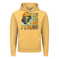 Vintage Mustard youre lucky im here i could have gone fishing Vintage Hoodie - NancyCooperArtShop