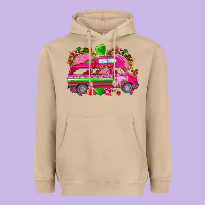 Valentine's Day Tacos Truck Mexico Heavyweight Hoodie Designed By Howdyjamesfarm