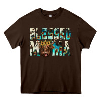 Chocolate Brown blessed mama Heavy Core Tee - JahusDesignShop