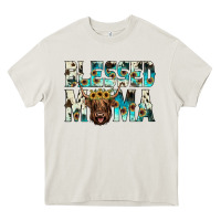 Cream blessed mama Heavy Core Tee - JahusDesignShop