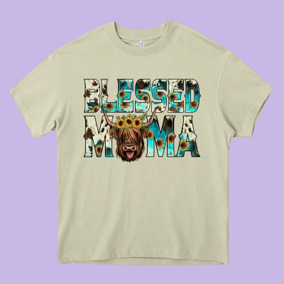 Blessed Mama Heavy Core Tee Designed By Jahusdesignshop