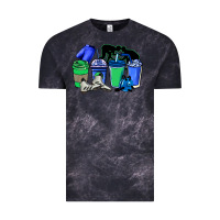 Cloud Black wrestling coffee cups Vintage Tee - NancyCooperArtShop