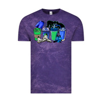 Cloud Purple wrestling coffee cups Vintage Tee - NancyCooperArtShop