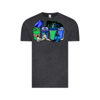 Vintage Black wrestling coffee cups Vintage Tee - NancyCooperArtShop