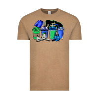 Vintage Coffee wrestling coffee cups Vintage Tee - NancyCooperArtShop